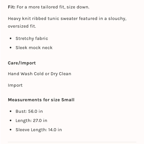 NWT Ottoman Slouchy Tower Tunic in Nutmeg - Picture 5 of 11